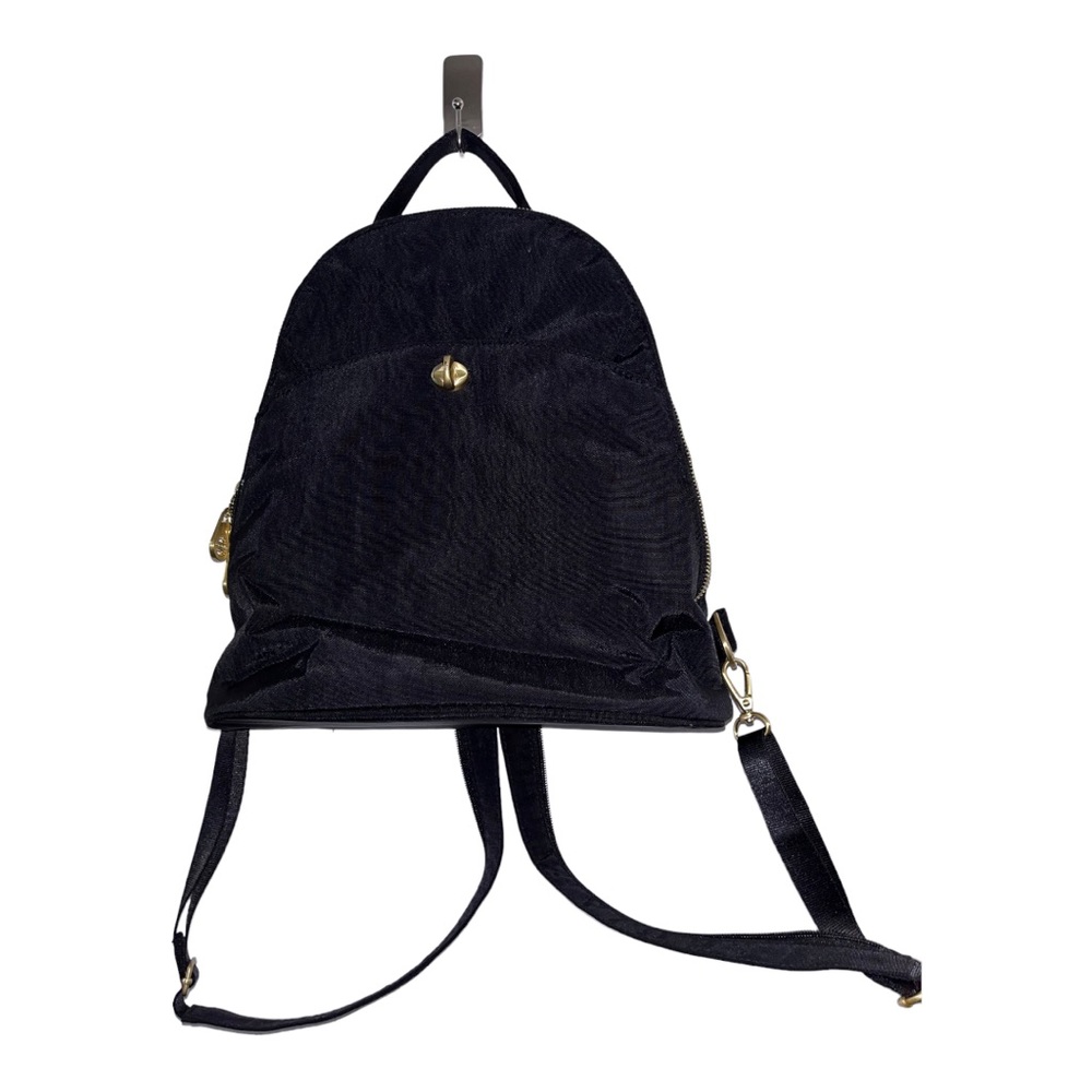 Bagatelle Black Nylon Backpack with Gold-Tone Hardware